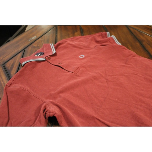 Fred Perry Other - Fred Perry Polo Shirt Mens XS Red Twin Tipped Collar Cotton Casual Laurel Logo